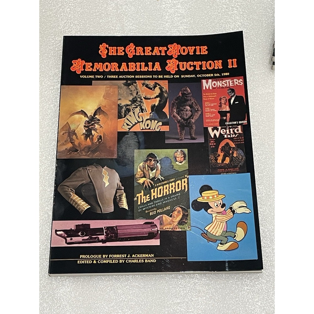 1980 Great Movie Memorabilia Auction II Catalog Forrest J Ackerman Charles Band